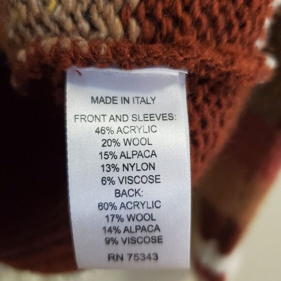 Elsamanda Italy Southwestern Desert Sweater wool alpaca blend lightweight size M - Picture 5 of 6